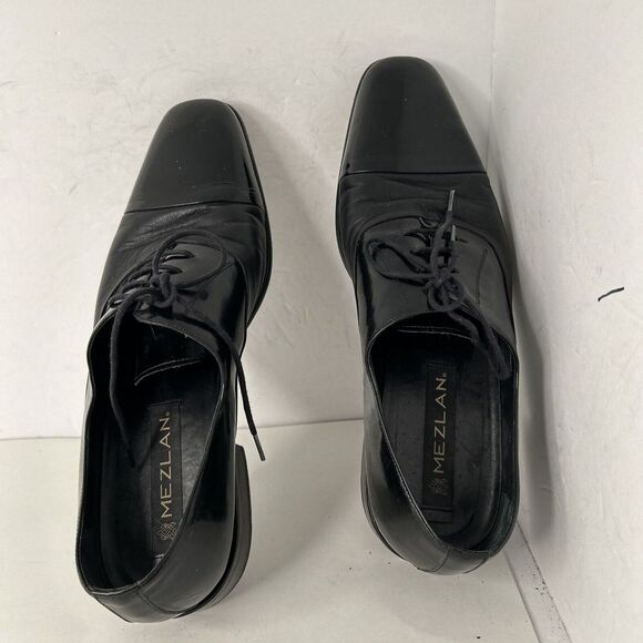 Mezlan Men\'s CONCERTO Tuxedo Cap Toe Oxford BLACK Shoes 3802 Size‎ 10.5 M main image 5